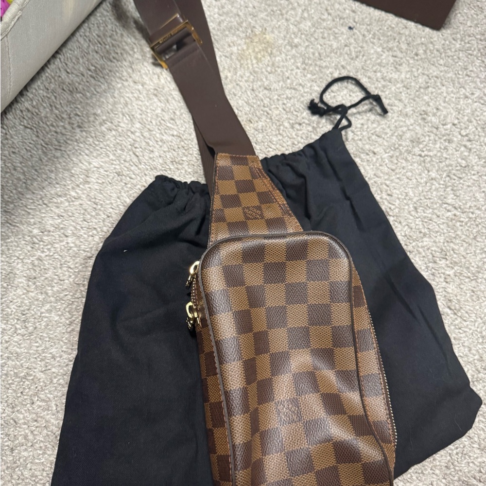 Louis Vuitton Geronimos Brown Damien Checkered Crossbody Bag